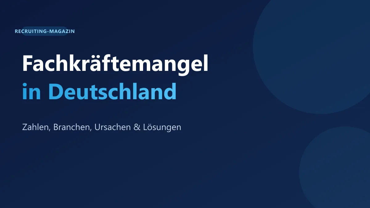 Fachkräftemangel in Deutschland: Zahlen und Branchen in SEOcruiting-Farben