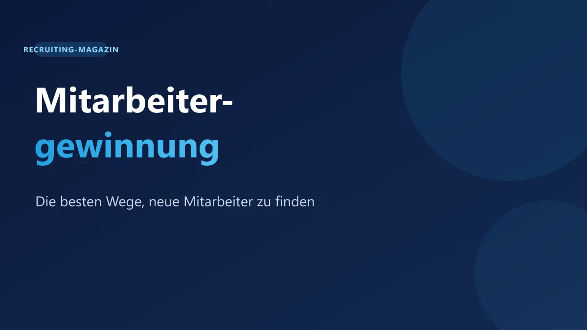 Mitarbeitergewinnung: Wege und Prozess in SEOcruiting-Farben