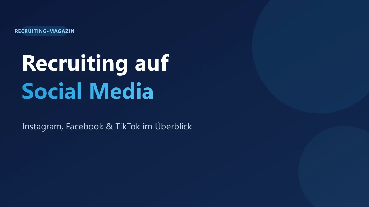 Recruiting über Instagram, Facebook und TikTok in SEOcruiting-Farben