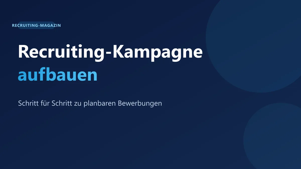 Recruiting-Kampagne aufbauen: Phasen und Bewerbungs-Trichter in SEOcruiting-Farben