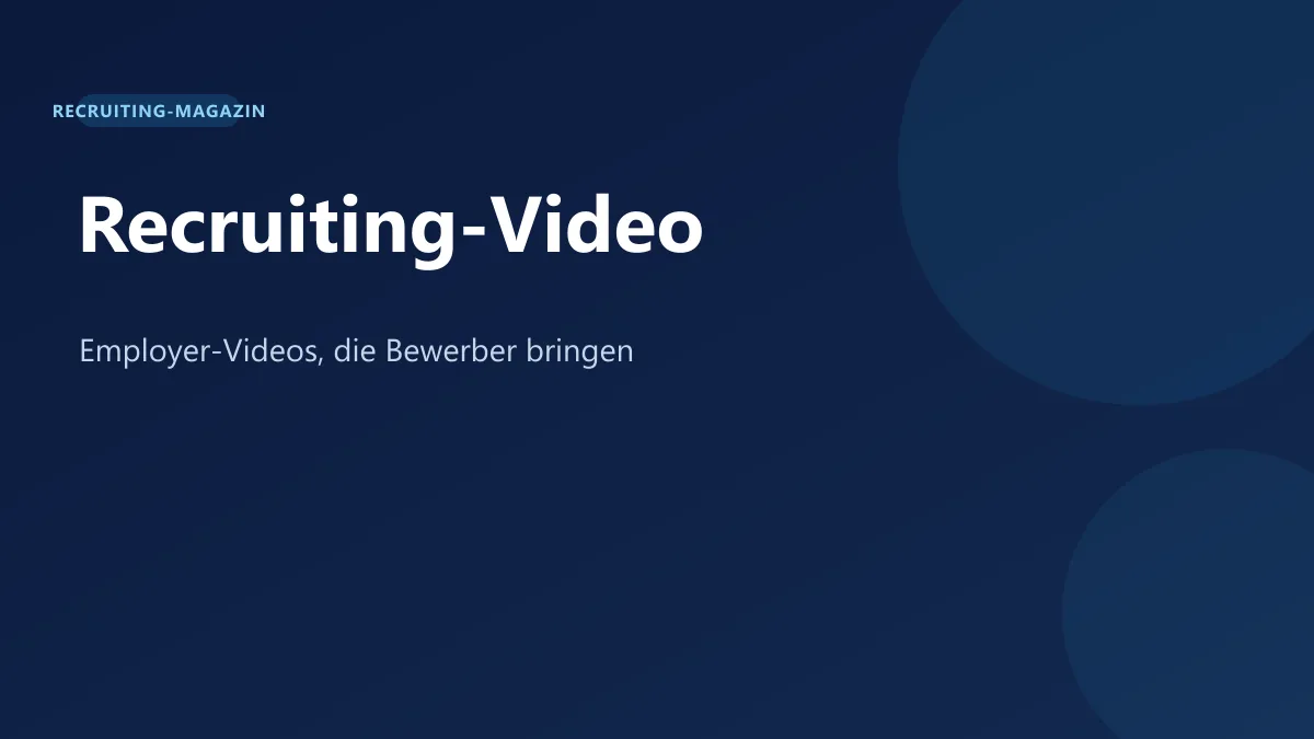 Recruiting-Video: Formate und Video-Aufbau in SEOcruiting-Farben