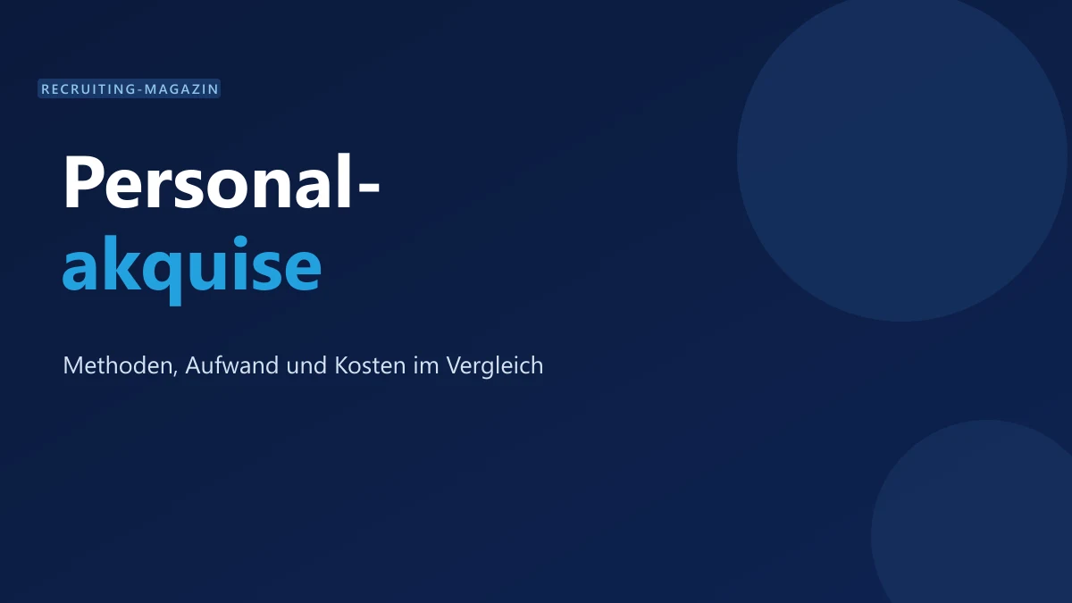 Personalakquise: Methoden, Aufwand und Kosten im Vergleich in SEOcruiting-Farben