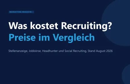Recruiting Kosten im Vergleich: Stellenanzeige, Jobbörse, Headhunter und Social Recruiting, Titelbild in SEOcruiting-Farben